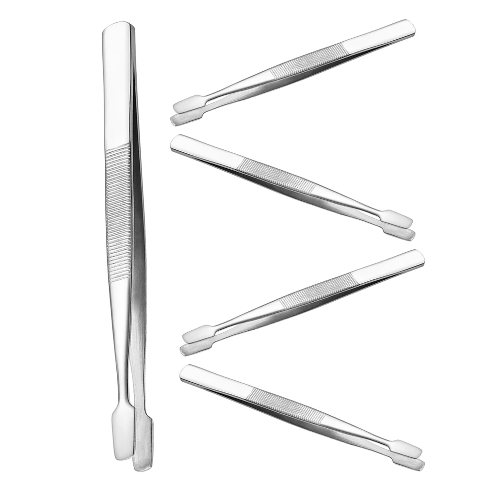 

Stainless Steel Tweezers Durable Nickel Plated Precision Tip For Stamp Beads Industrial Tools Collectors Gear