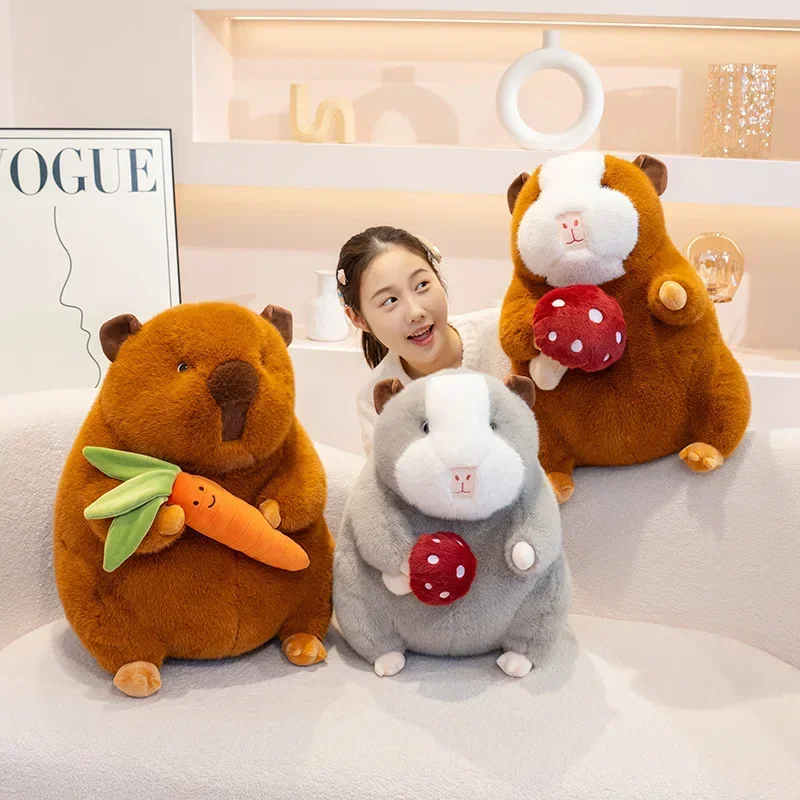Cute Real Life Guinea Pig Plush Doll Kawaii Piggy Stuffed Capybara Toys Simulation Animal Huggable Pillow Lovely Christmas Gift