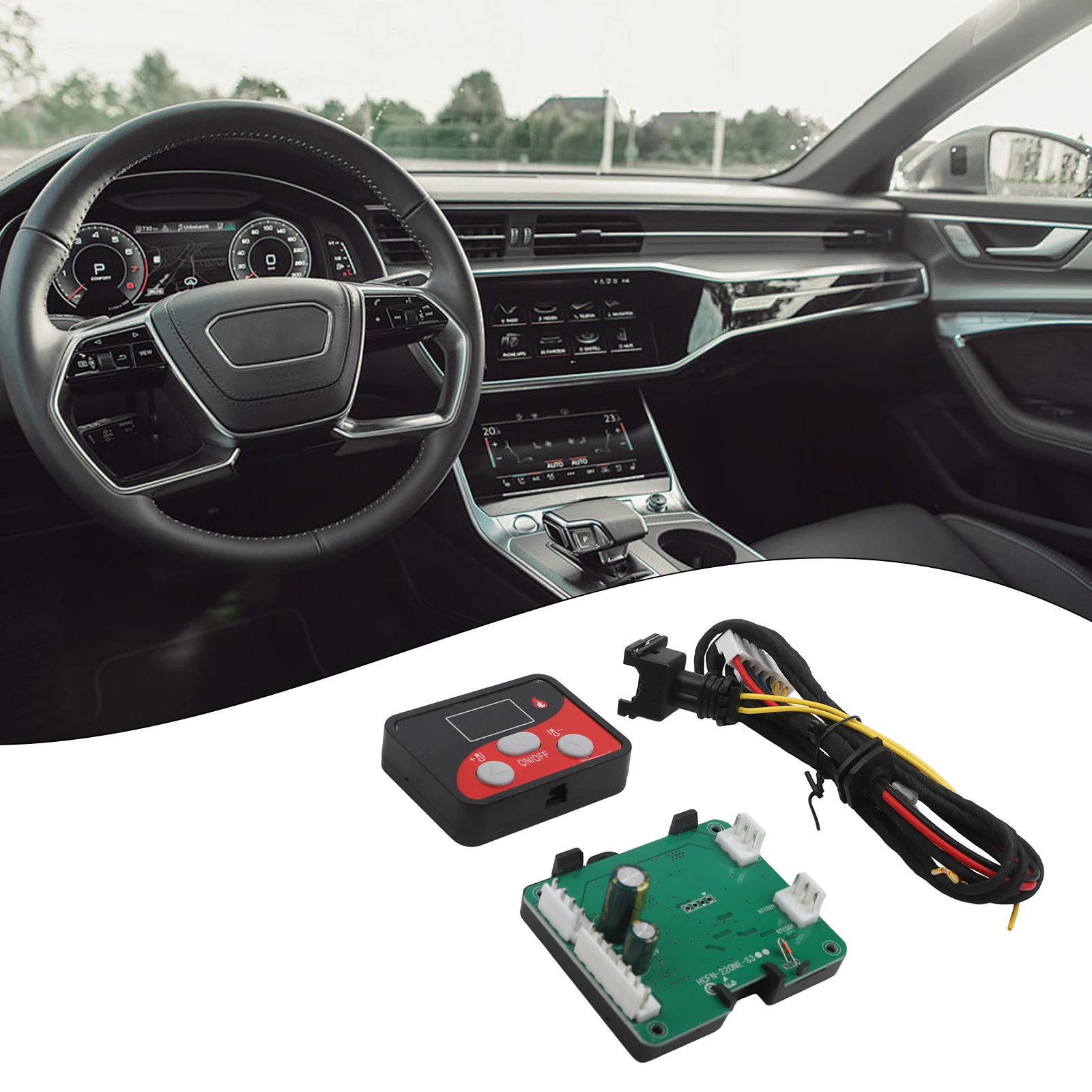 

12V 24V Parking Heater Fuel Heating Switch Wiring Harness Set 3PCS Complete Installation Kit for Various Vehicles