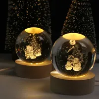 2025 AliExpress Flash Sale USB Power 3D Crystal Ball LED Night Lights  Atmosphere Lamp For Children Birthday Gift Christmas