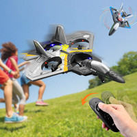 4DRC RC Plane 2.4G Remote Control Aircraft Gravity Sensing Helicopter Glider with Light EPP Foam Fighters Toys for Boys Children