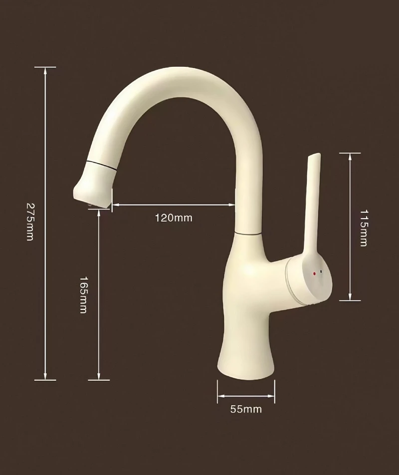 Pull Down Sprayer Basin Faucet Two Model Stream Sprayer Nozzle Brass Hot Cold Wate Mixer Tap 360 Swivel Sink Faucet Single Level