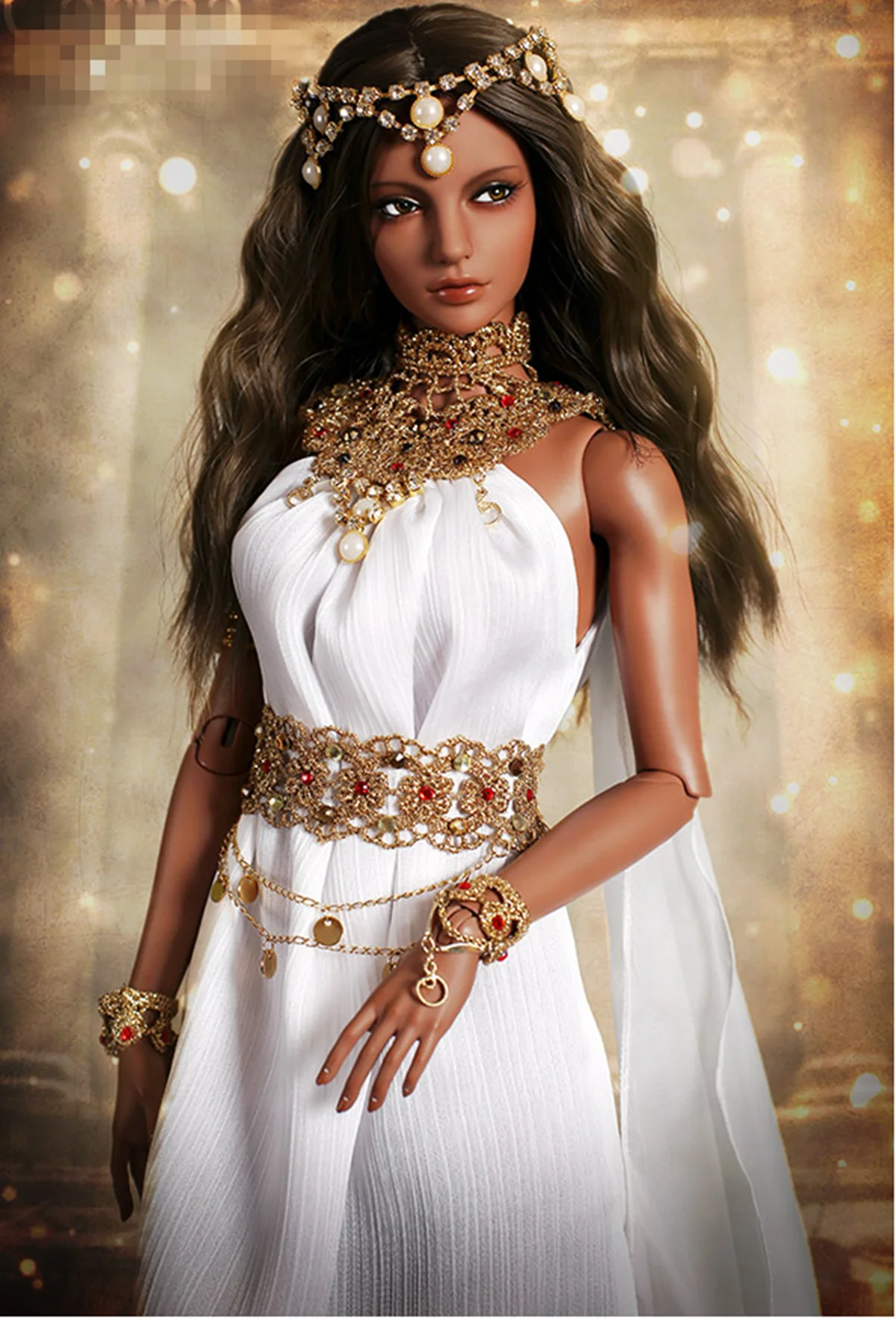 selling premium resin spot makeup New bjd sd doll 1/3 Carina Perfect Body Black Girl African Free shipping