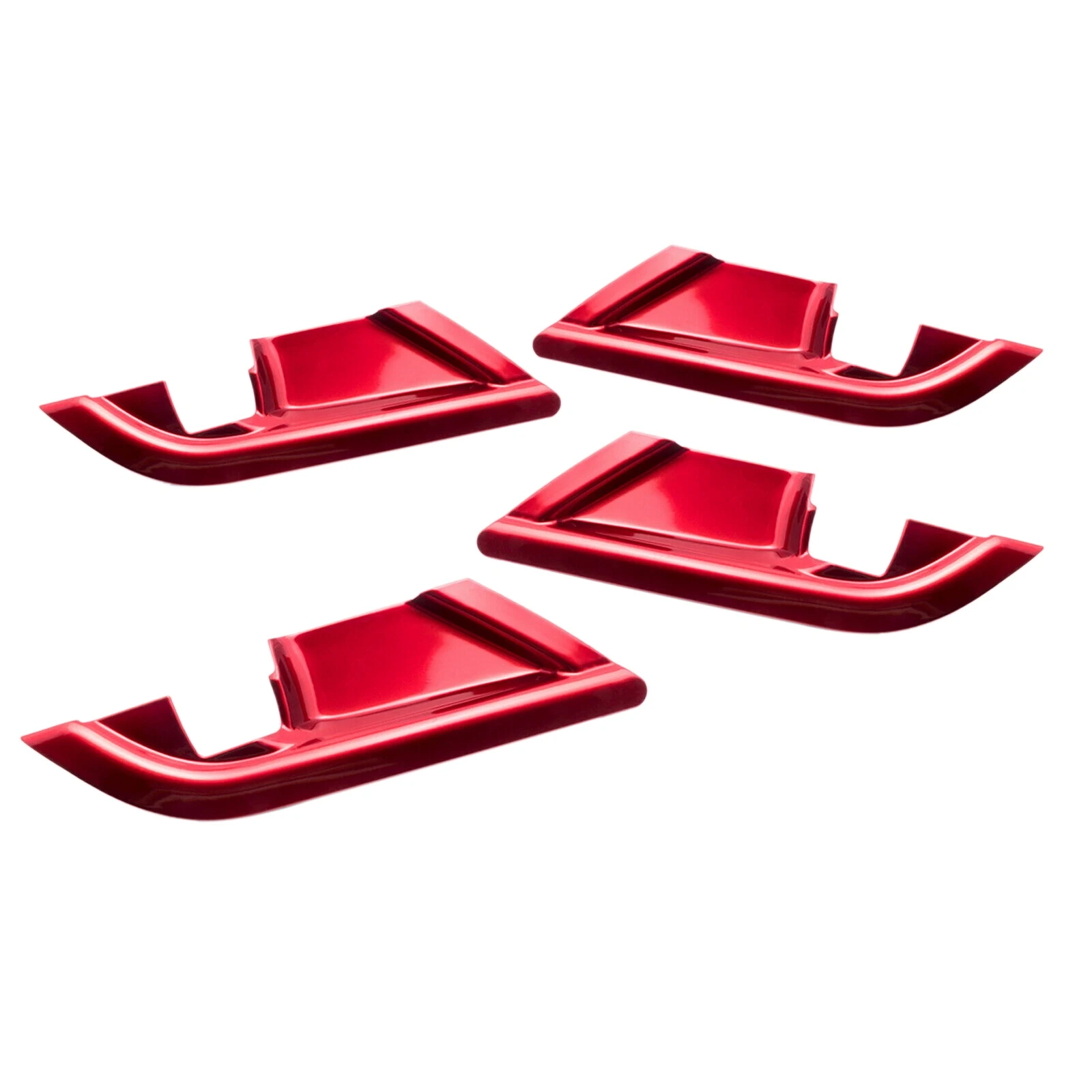 

4Pcs Car Red ABS Interior Door Handle Bowl Cover Trims for Toyota Camry 2018-2019 Car Decoration Spare