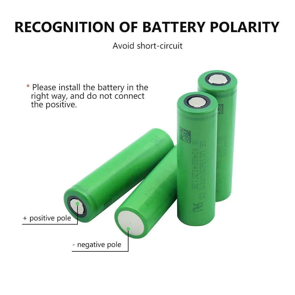 20Pieces 3.7 V Volt Rechargeable US18650 VTC5 2600mAh VTC5 18650 Battery Replacement 3.7V 2600mAh 18650 Batteries