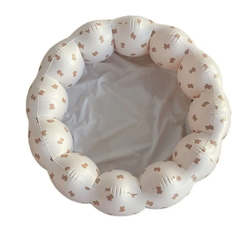 

Foldable Bear Inflatable Swimming Pool Olive Petal Shape Baby Ball Pit Fence PVC Korean Style Play Water Bathtub Bath Basin
