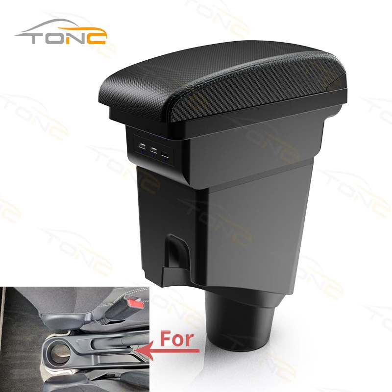 For Toyota Yaris Armrest For Toyota Yaris hybrid Car Armrest box Retrofit parts Interior details Storage box USB 2015-2021