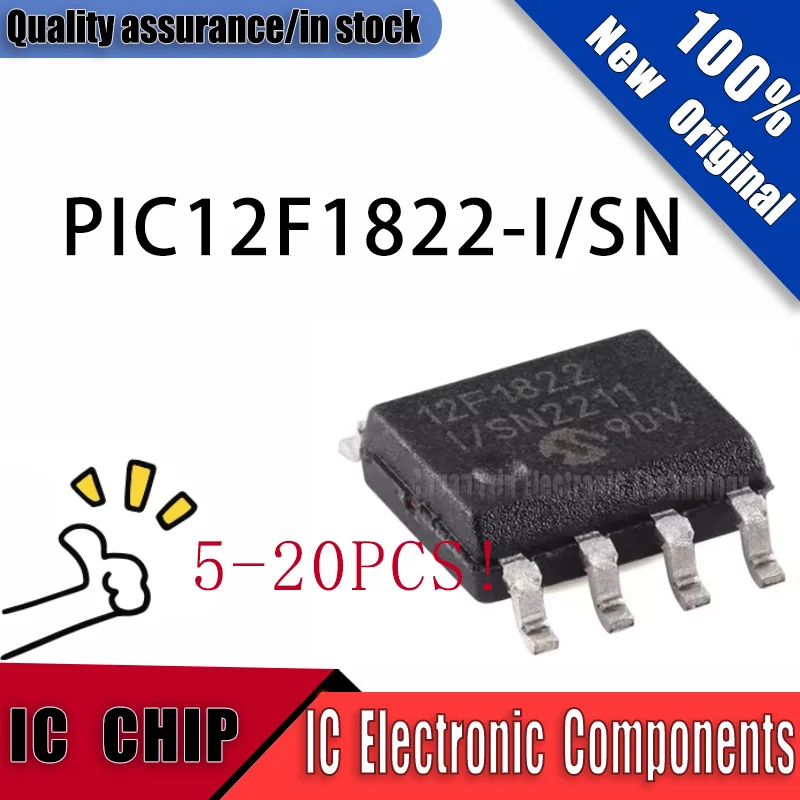 (5PCS-20PCS) New Original  PIC12F1822-I/SN 12F1822 SOP8 Quality Assurance In Stock IC CHIP