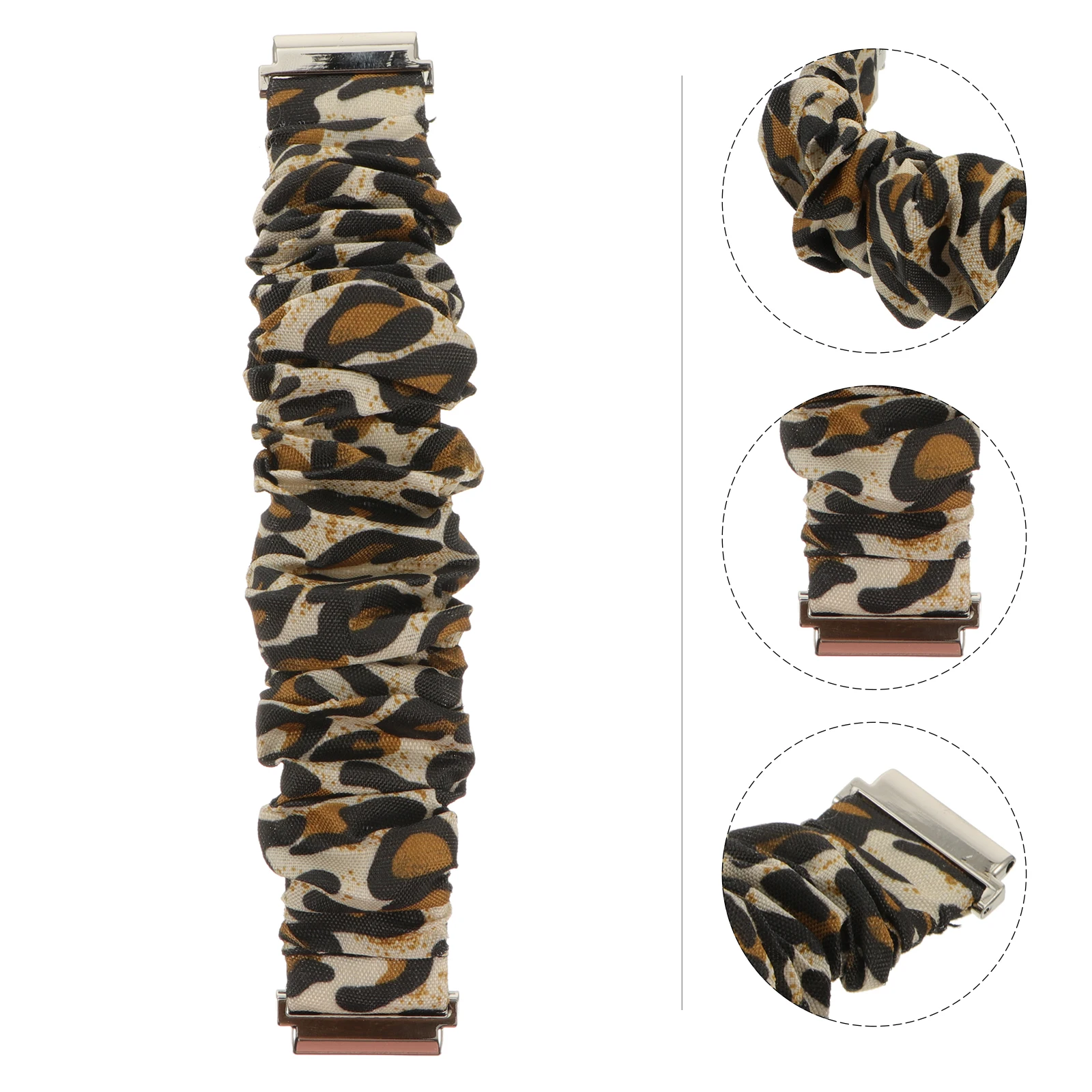 

Leopard Print Watch Bands Fabric Wrist Straps Replacement Adjustable Intelligent Watchband Compatible Various Watches Fashion