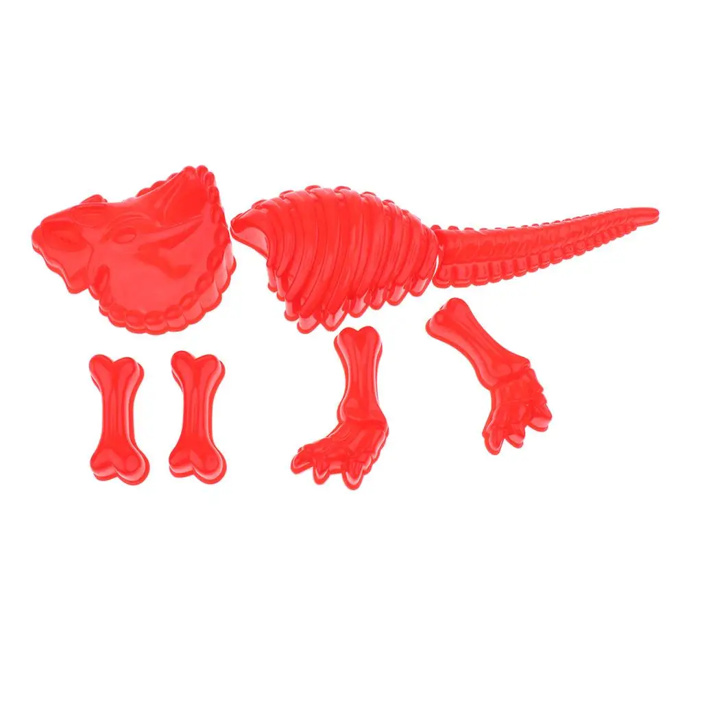 MagiDeal 1Set Plastic Building Sand Molds Beach Sandcastle Sand Box Dinosaur Skeleton Mold for Kids Baby Play Game Toy