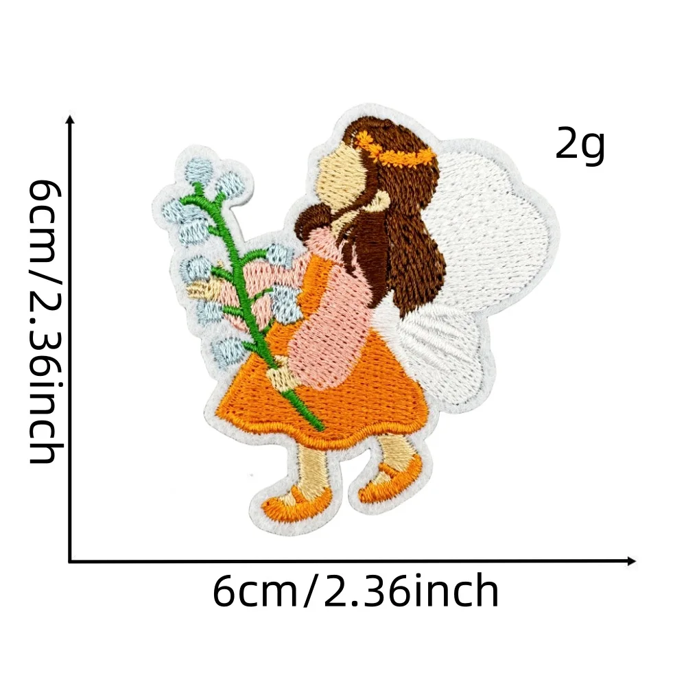 Cartoon Fairy Flower Butterfly Emblem Clothing Accessories Badge Sticker Embroidered Embroidery Sticker Iron-on Patches