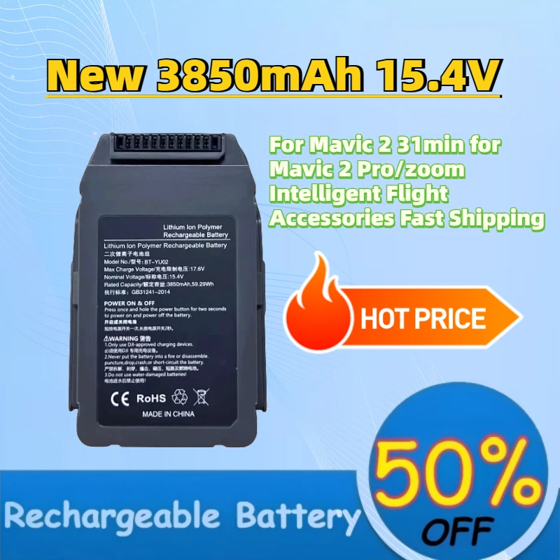 

High-Quality New 3850mAh 15.4V LiPo Battery for Mavic 2 31min for Mavic 2 Pro/zoom Intelligent Flight Accessories Fast Shipping