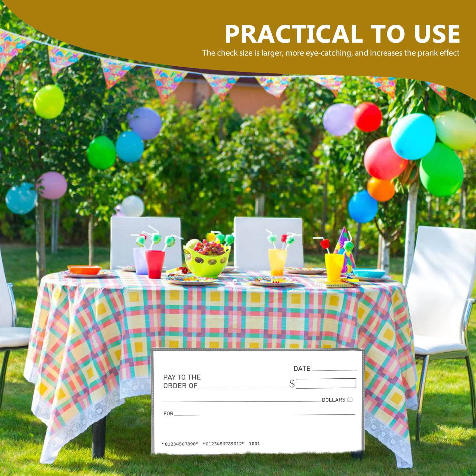 دعامة مزحة عملاقة مقاومة للماء ومسح جاف كبيرة قابلة لإعادة الاستخدام لعروض حفلات الزفاف وأعياد الميلاد والمناسبات الخيرية #4