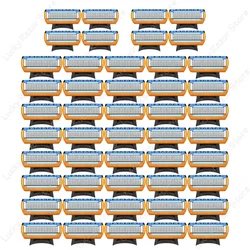 ใหม่เอี่ยมฟิวชั่น5ใบมีดโกน5ชั้นปลอดภัยเปลี่ยนหัวโกนหนวดเคราแบบแมนนวลคาสเซ็ตสำหรับดูแลผิวหน้าผู้ชาย
