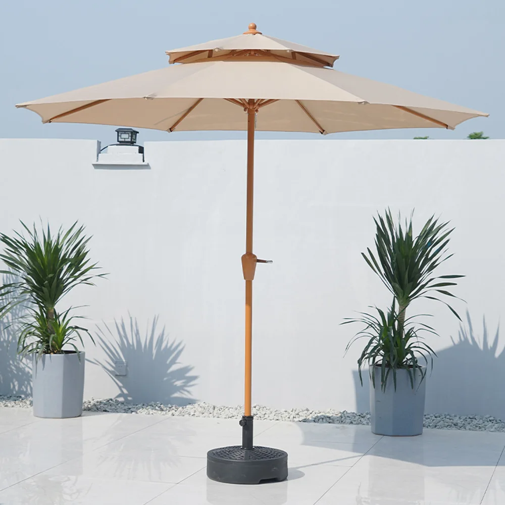 Customization High Quality Modern Aluminum Patio Outdoor Central Column Garden Sun Umbrella Sunshade Rainproof Hotel Park