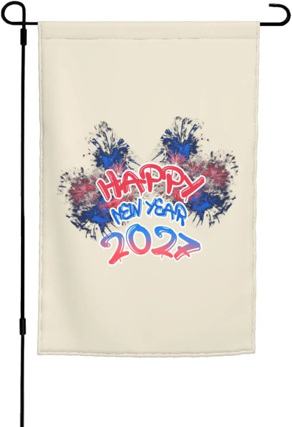 Happy New Year 2027 Garden Flag Double Sided 12x18 Inch For Outside Holiday Decoration yyi
