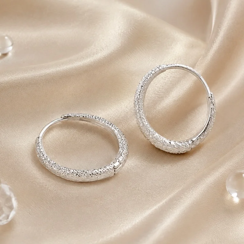 925 Silver Starlight Broken Diamond Earrings Frosted Earrings Valentine's Day Engagement Wedding Earrings Jewelry