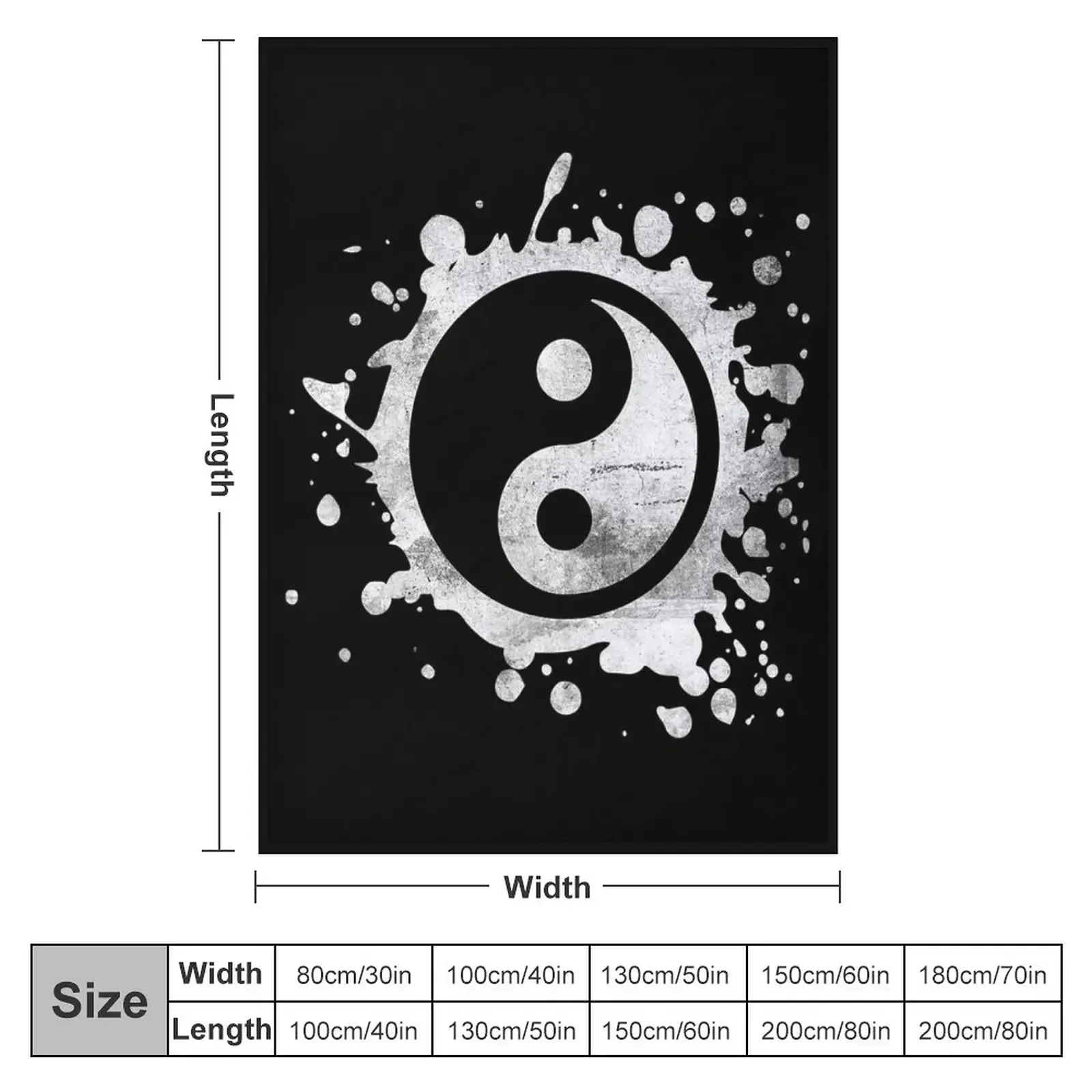 Distressed Yin Yang Feng Shui Ying Yang Taoism Zen Buddhism T-Shirt Throw Blanket Polar Blankets For Sofas Beach Blankets