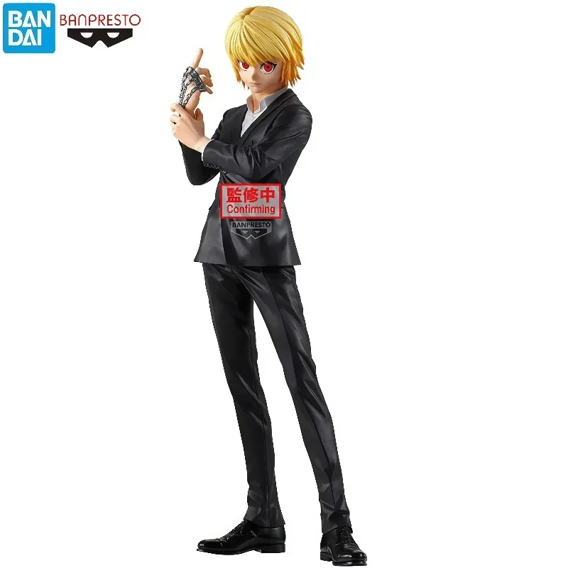 100% Original Banpresto Bandai Hunter X Hunter Kurapika Black Formal Suit Chain Accessory PVC Anime Collectible Display Statue