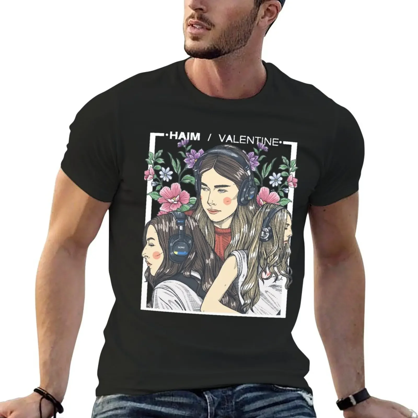 

haim-music Sticke T-Shirt quick drying Aesthetic clothing anime shirts men