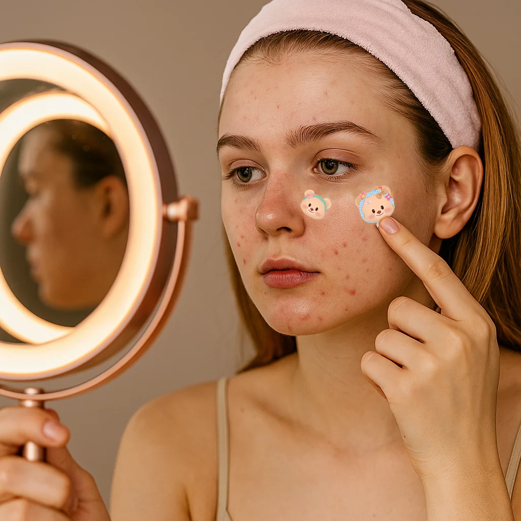 رقع حب الشباب هيدروجيل، 90 قطعة لكل صندوق، رقع حب الشباب اللطيفة للتنظيف العميق، تغطية البثور بشكل فعال، مناسبة للفتيات