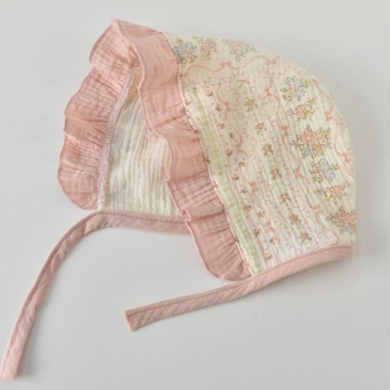 Herbstliche Babykleidung aus reiner Baumwolle, bedruckter Neugeborenen-Strampler mit Kragen, 0-2 Jahre, koreanische Version, atmungsaktiver Gaze-Strampler für Mädchen. – Detail 2