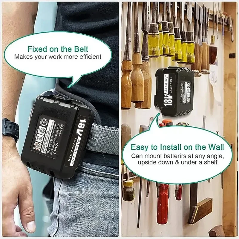 

18V Rechargeable 8000mAh Battery with LED for Makita LXT BL1830 BL1860 BL1850 Power Tool Replacement