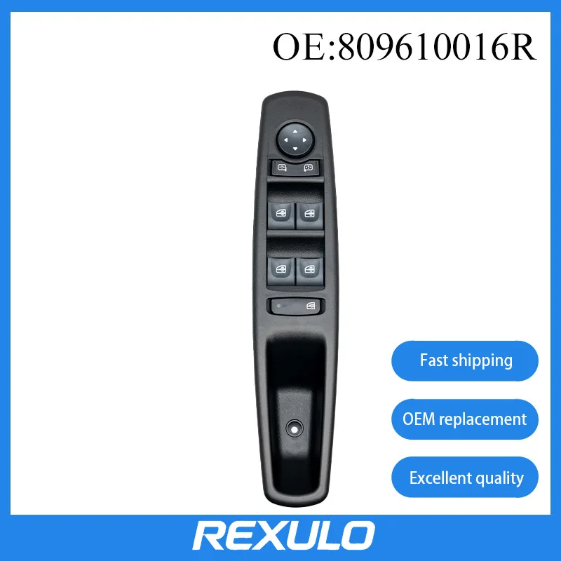 809610016R for Renault 13-pin orange light on black background glass lifter switch assembly auto parts