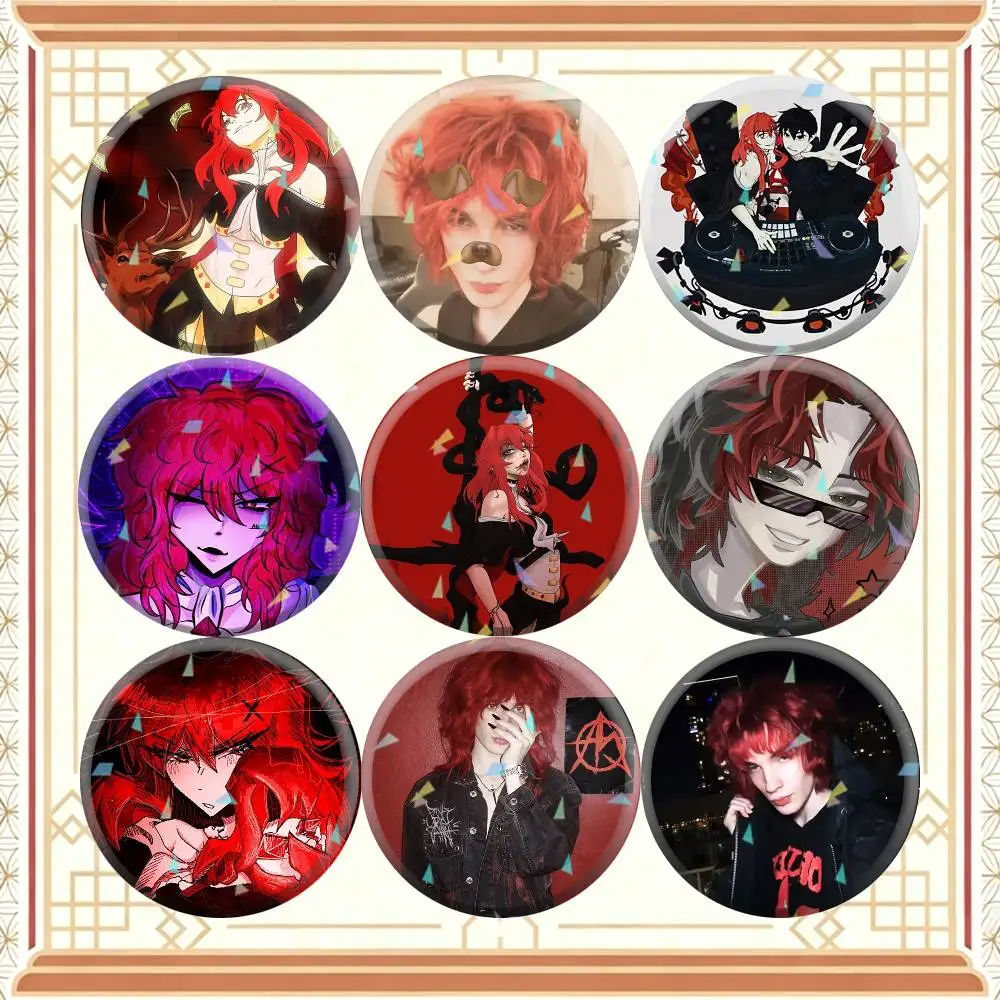 A-Asteria K-Kets4eki PARTY4LIFE  32/44/58mm Handmade Pins Round Brooch Badge Backpacks Clothes Jewelry Gifts