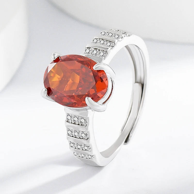 2026 New Ice Flower Cut 925 Sterling Silver Ring - Dove Egg Shape - This exquisite jewelry piece is perfect for women to wear as