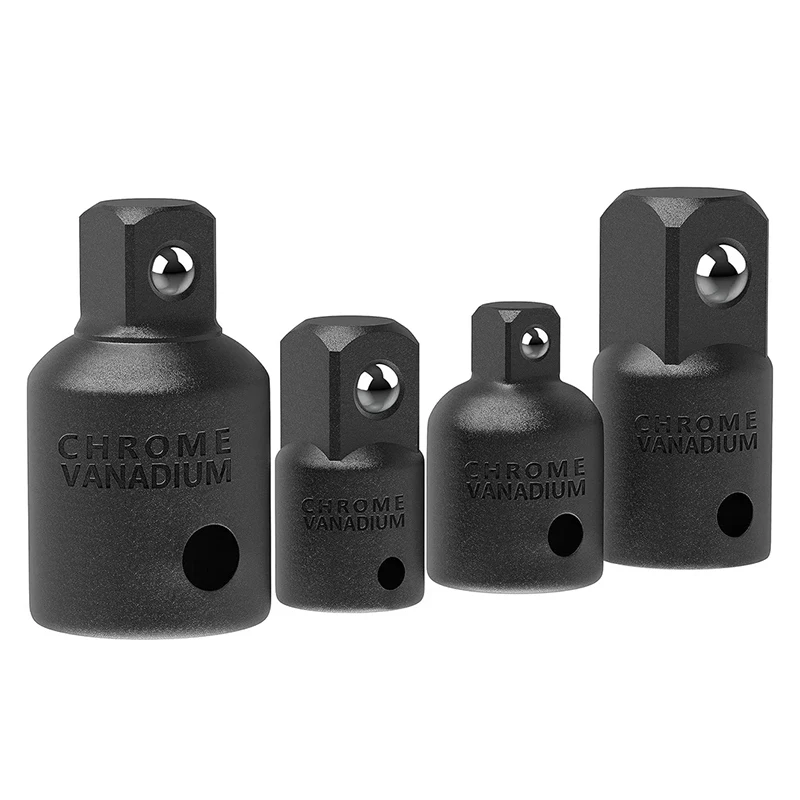 4PCS Impact Socket Adapter Reducer Set 1/2 3/8 1/4 inch Use Wrenches Drills in Auto and Impact Driver Construction Work New