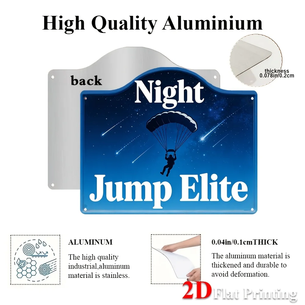 1pc, 2D Flat, Signs Metal Sheet Painting 