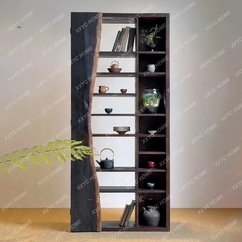 

SL12Wabi-Sabi Style Wooden Display Cabinet Chinese Style Multi-Treasure Rack Storage Shelf Ornament Cabinet