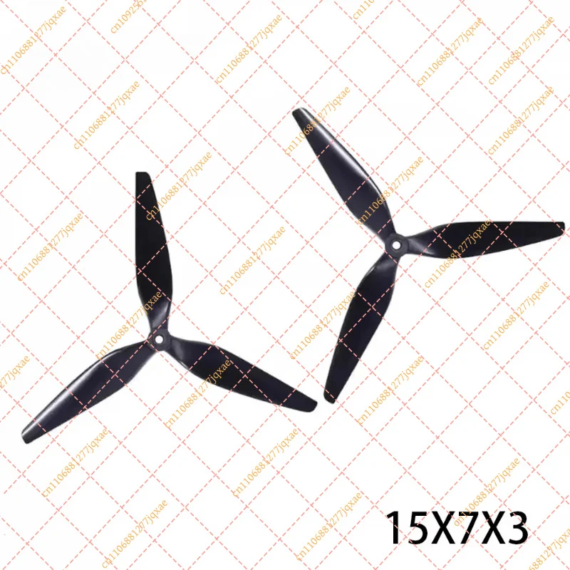 for HQProp 15 ICRN Tri-Blade Props - High-Efficiency Propellers for RC FPV X-Class Multirotors (Multiple Sizes: 15x7x3, 15x10x3)