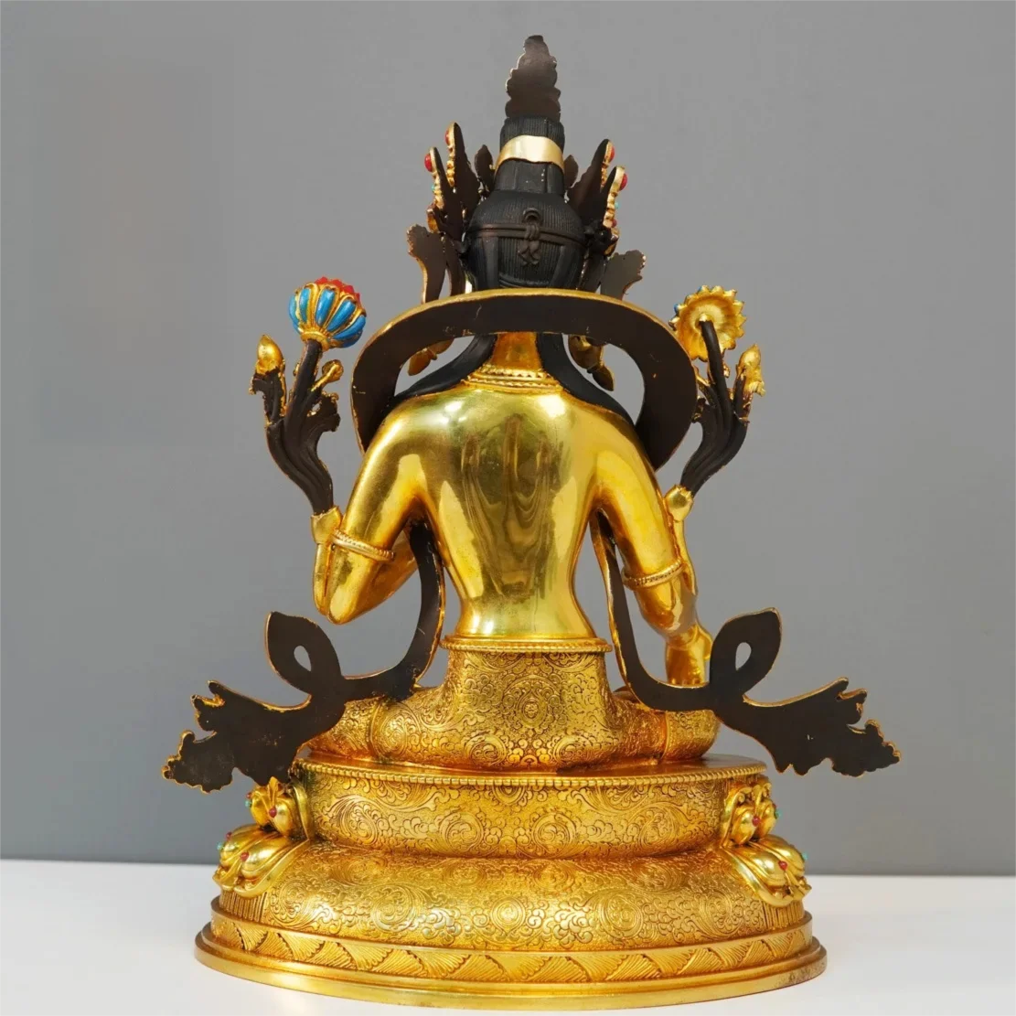 8.2Copper gilding Green Tara buddha statue Nepal Tibet Guanyin goddess statue sculpture fengshui buddah decor home decor 8.2