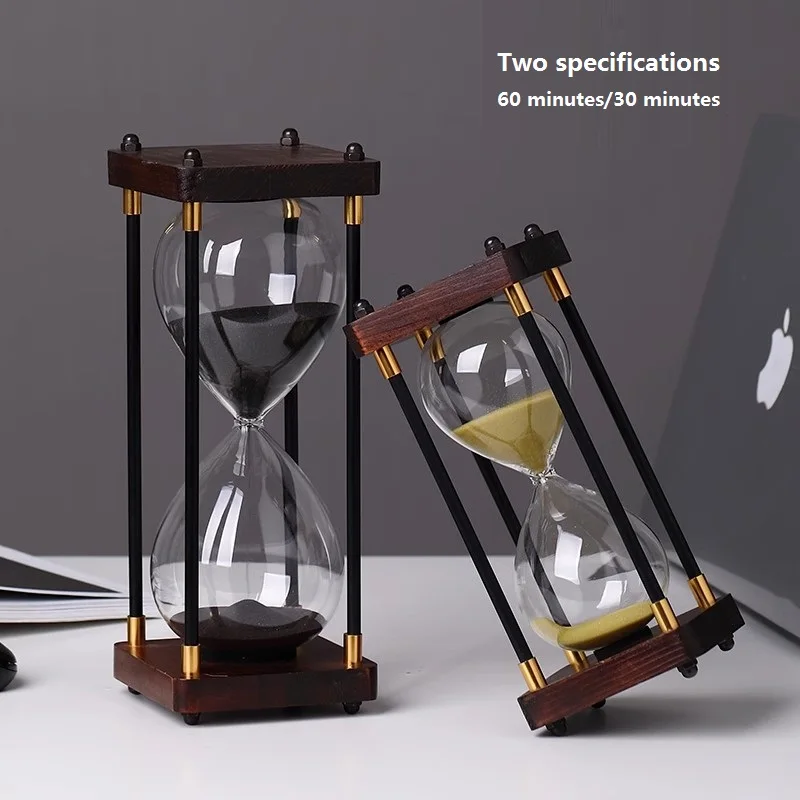Hourglass Timer, Children's 30 Minute Learning 60 Minute Creative Retro Ornament, Time Sand Special Funnel