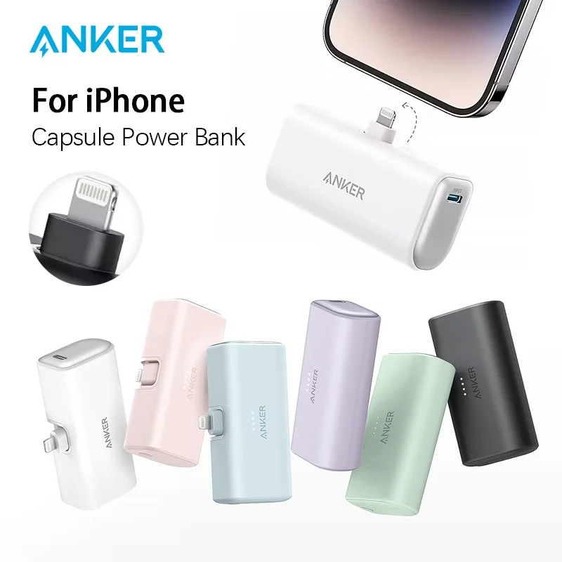 Anker A1645 Nano Mini Power Bank 5000mAh Portable Charger 22.5W USB-C Connector Spare Battery for iPhone 15 14 13 12 11 Pro Max