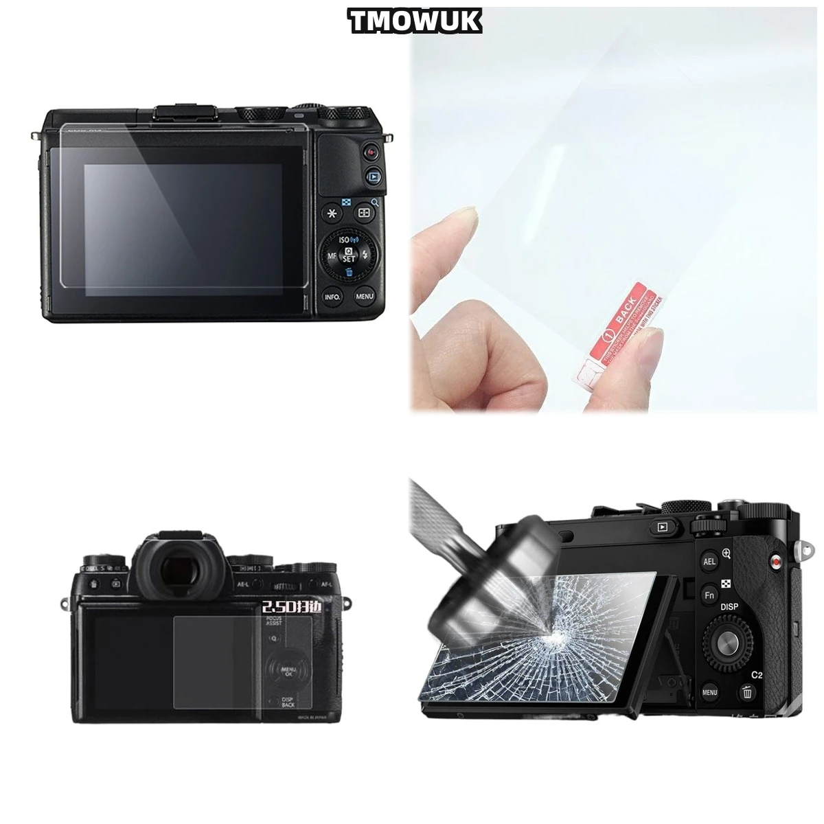 

For Fujifilm X-T10 T20 T30 M1 A1 A2 E2 E3 X30 XF10 XS10 XS20, Easy Install Screen Protector