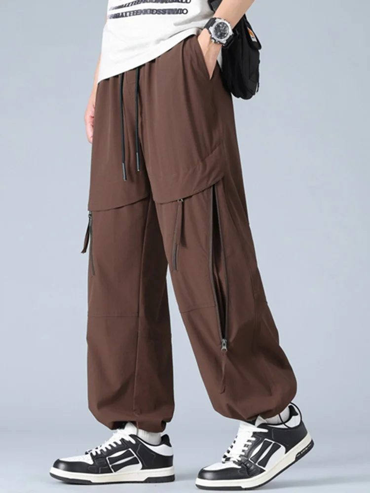 

Qui Dry мужские летние тонкие спортивные повседневные длинные брюки GLM рабочая одежда брюки крутой дышащий полиэфирное волокно прямые брюки