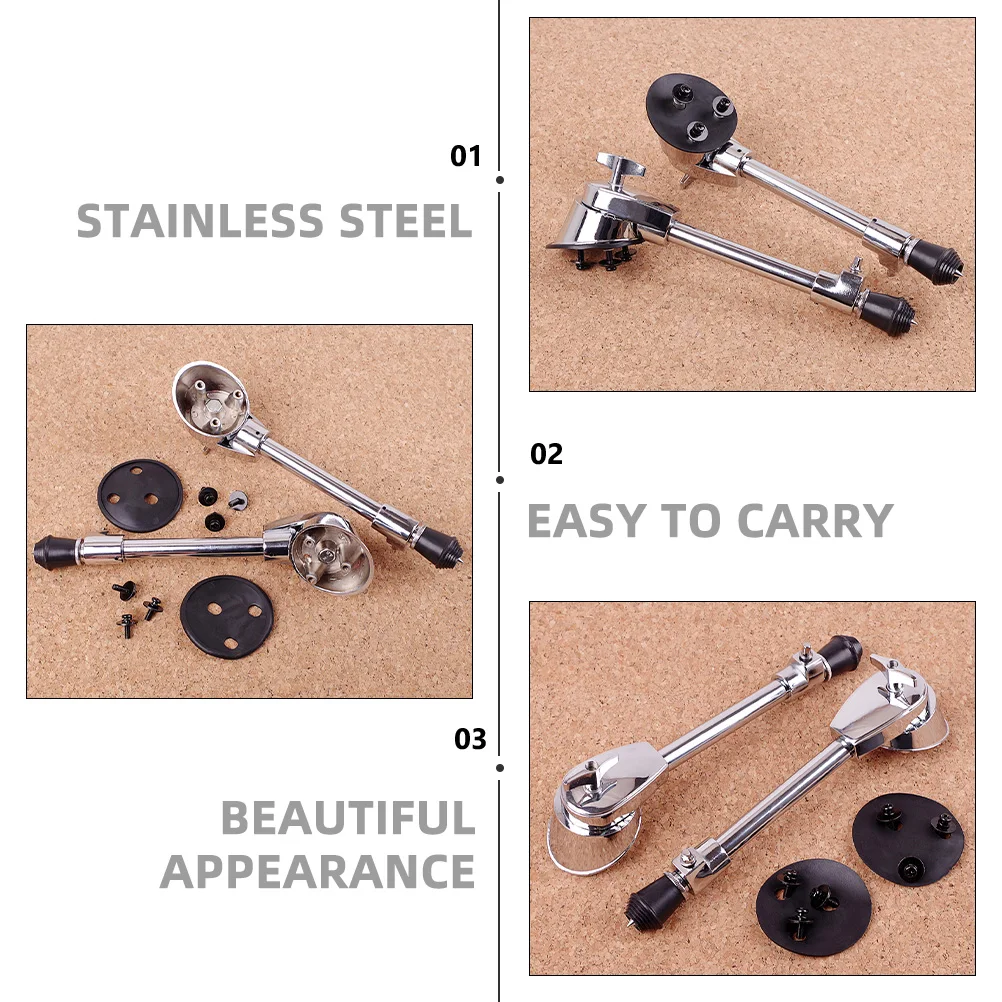 

1 set Drum Bass Drum Legs Bottom Support Adjustable Height Stainless Bass Drums Legs Steel Skid Proof Long Life