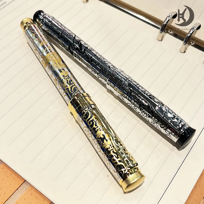 9709 Anniversary Exquisite Welcome Gift Black & Gold Signature Calligraphy Pen,Luxury Beauty Premium Fountain Pen