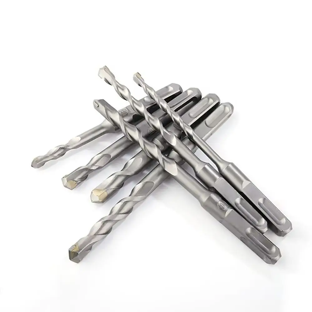 1Pcs Square Shank SDS Plus Masonry Drill Bit 6-20mm 110-500mm Carbide Concrete Drill Bit Carbide Tipped 40Cr Steel Alloy