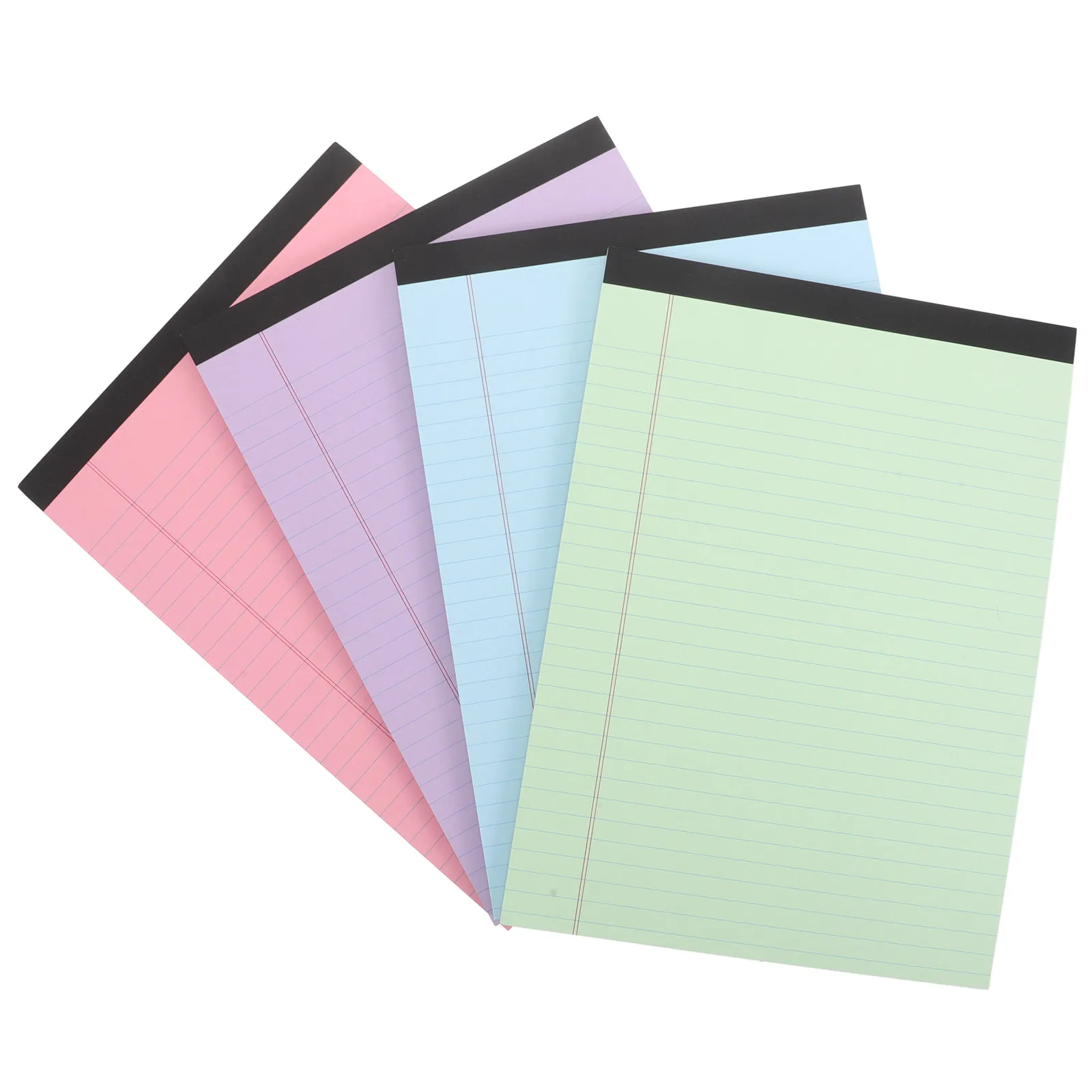 4Pcs Pads Horizontal Lines Pages Portable Compact Writing Notebooks Office School Memo Pads A4 Size