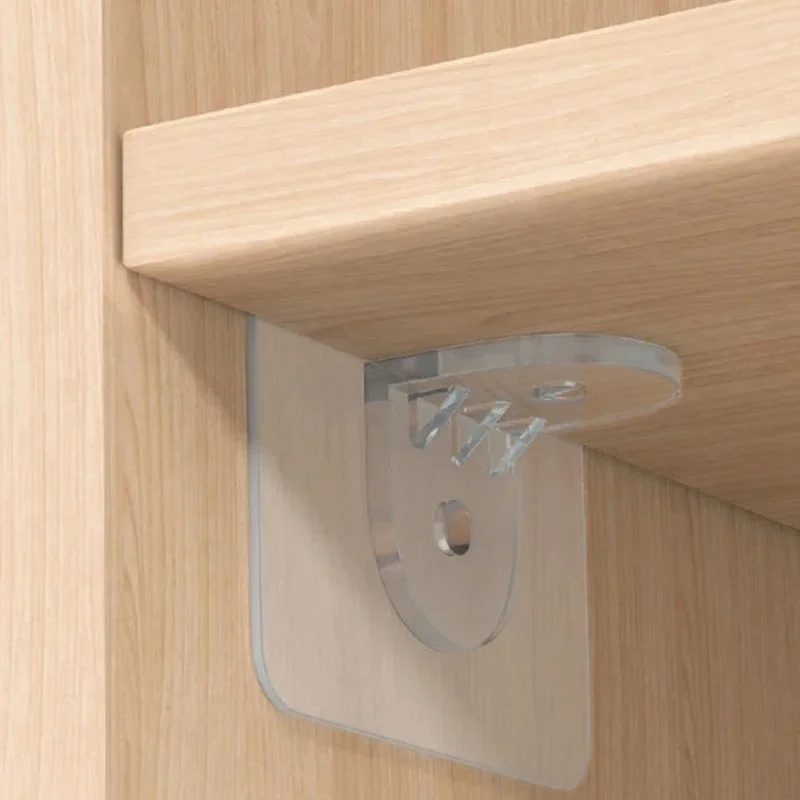 

4/10pcs Wardrobe Divider Brackets Non-Marking Sticky Kitchen Cabinet Divider Brackets Anti-Side Slip Layer Support Brackets