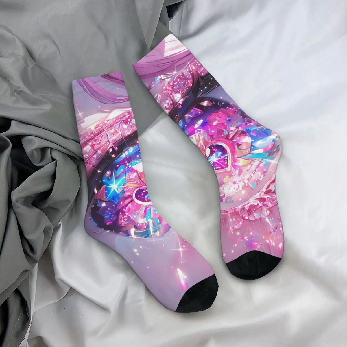 

Носки на все случаи жизни с аниме-принтом, забавные длинные носки для мужчин и женщин, подарки на День святого Валентина