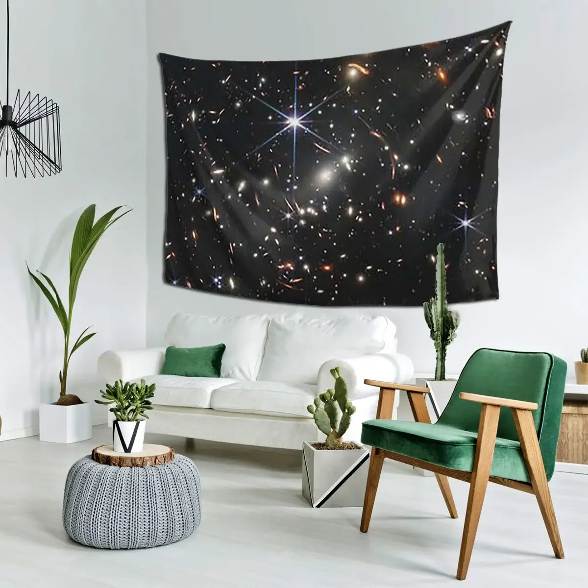 James Webb Space Telescope Earliest Galaxies Deep Field Tapestry Hippie Wall Hanging Home Tapestries for Room Bedroom Dorm Room