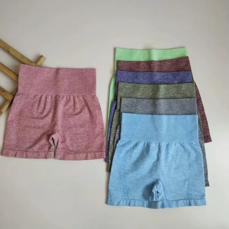 

High Elasticity Women's New Yoga Short Sleeved Suit Set Tight Fitting Fitness Suit Seamless Sportswear Set Summer Gym Clothes