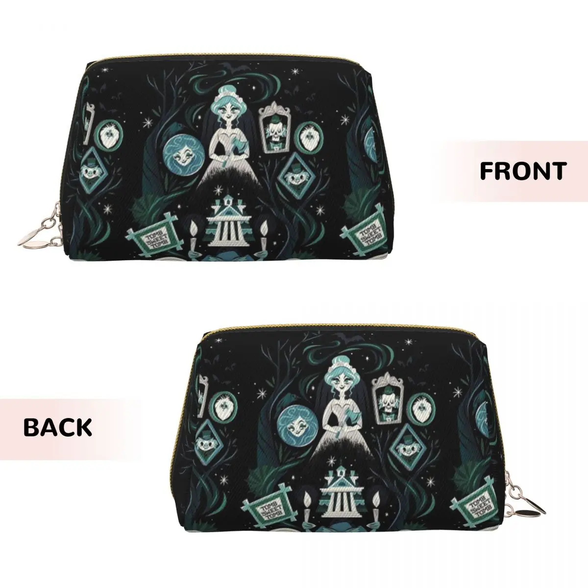 Haunted Mansion Stretching Women Cosmetic Bag Travel Makeup Organizer Pouch Toiletry Storage Dopp Kit Case