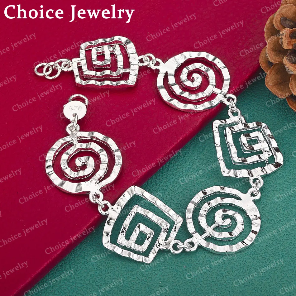 925 Sterling Silver Screw Thread Bracelet For Women Fashion Original Design Bracelets Chain Wedding Party Jewelry