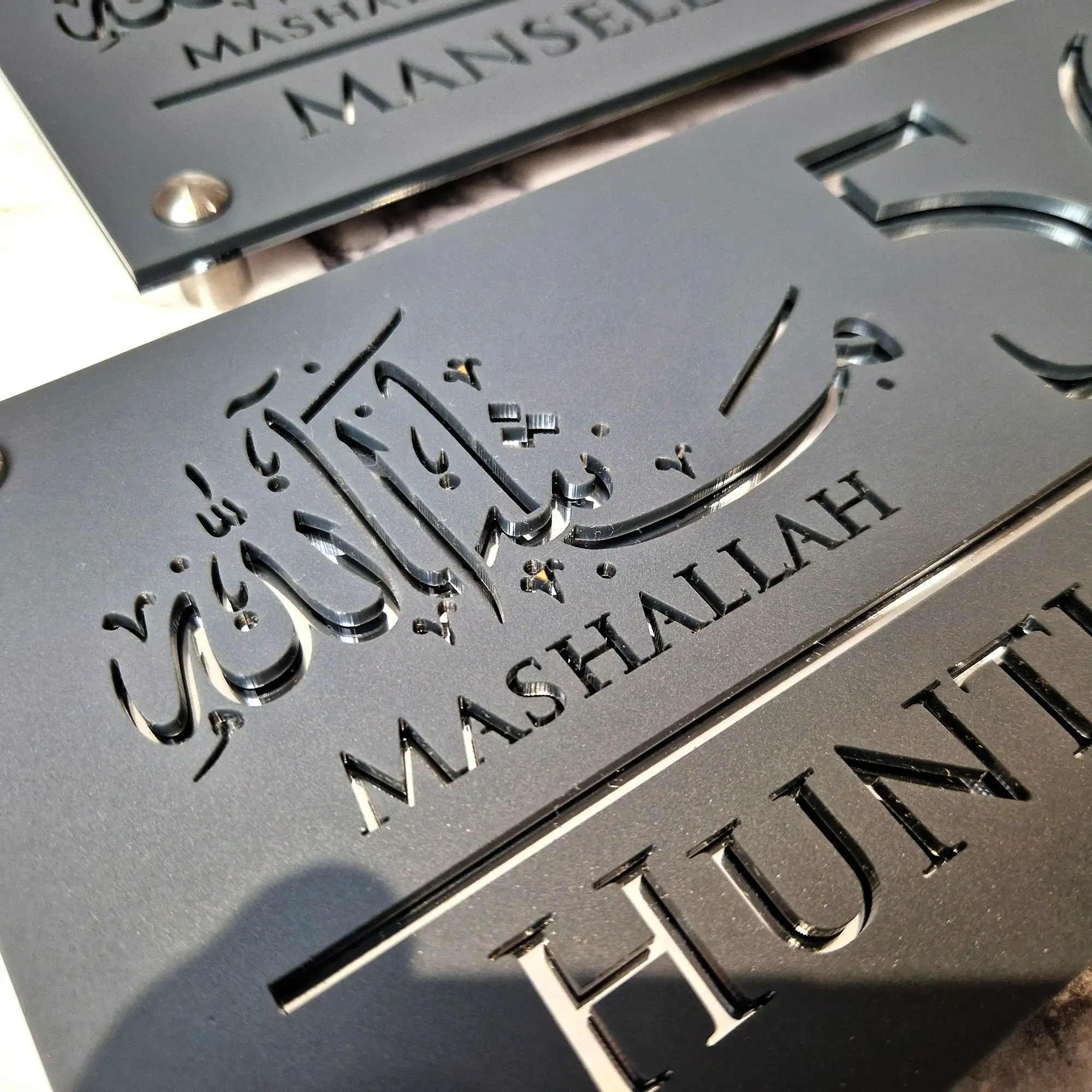 Custom 3D Floating House Number Sign, Modern Matte Acrylic Door Plaque, Laser Cut Outdoor Address Sign Office, and Family Name